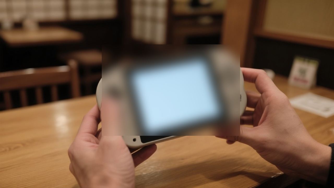 中古本体のボタンとスティックを手元で確認している様子