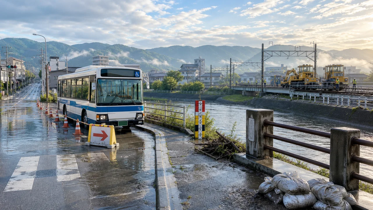 福井県の大雨特別警報は解除　9月1日も越美北線は終日運休のイメージ