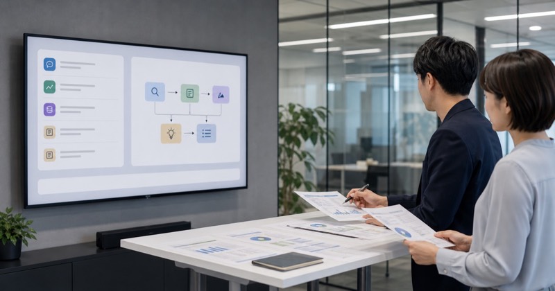 NotebookLMは仕事で使える？資料整理に使う前に見る注意点のイメージ