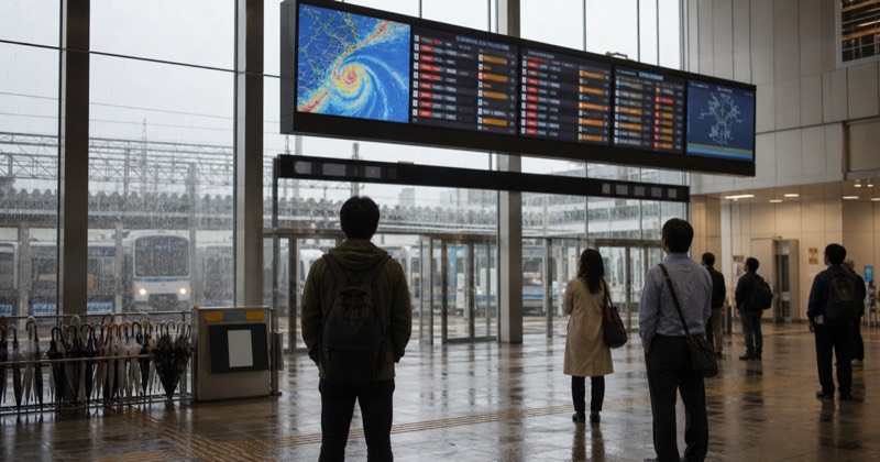 台風情報はどこを見る？気象庁の4画面を確認する順番のイメージ